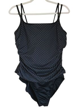 miraclesuit polka dot tankini style one piece swimsuit style 1303 size 16DD